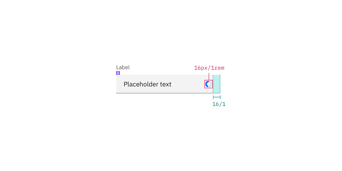 Inline loading spinner in context example Inline loading spinner in context example