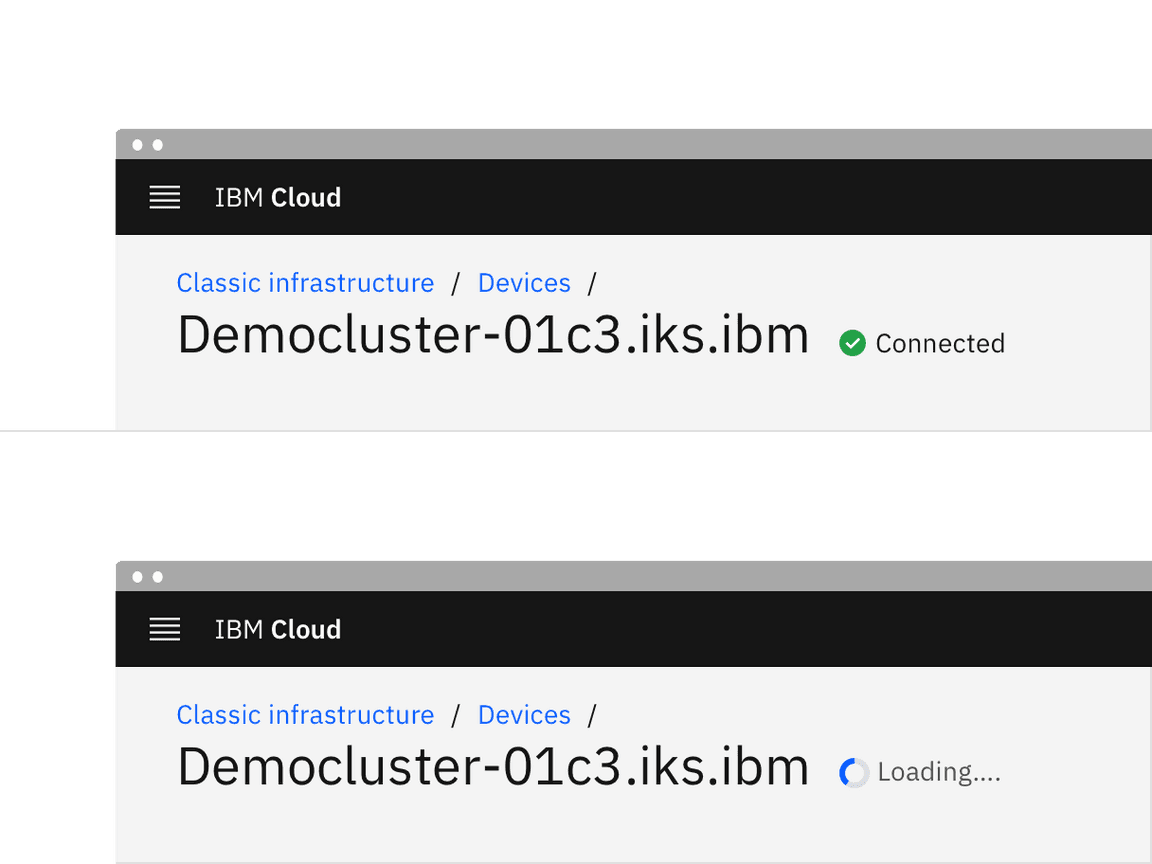 Example of inline loading placement Example of inline loading placement